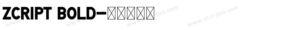 Zcript Bold字体转换